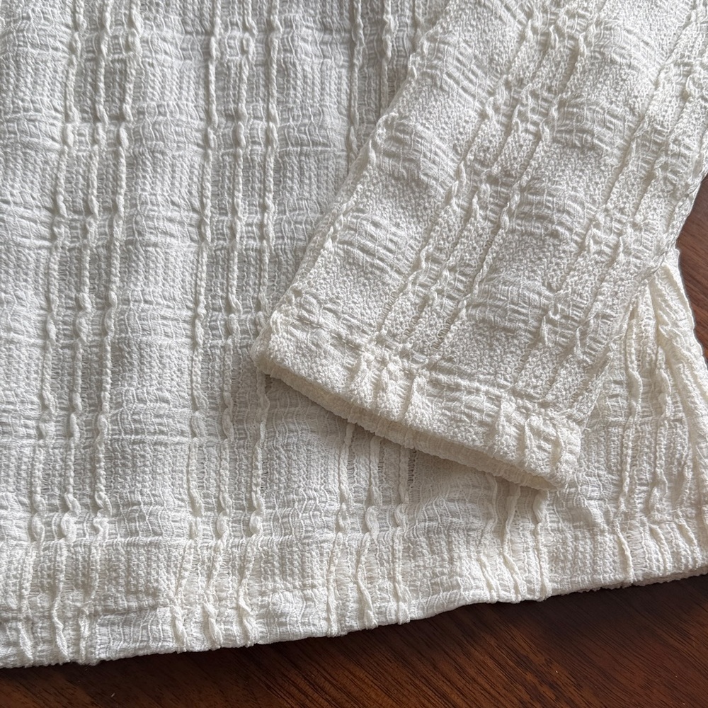 Max Studio londo - Ivory Textured Blouse - large women - Picture 5 of 7